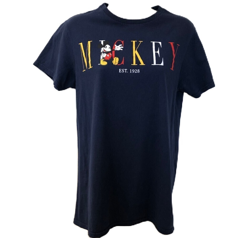 Disney Mickey Mouse Women's Blue Graphic T-Shirt Size Small